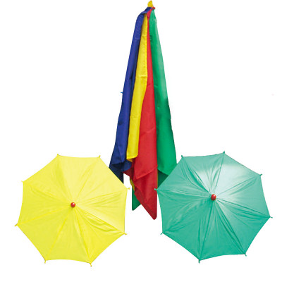 Появление 4 зонтов из платков